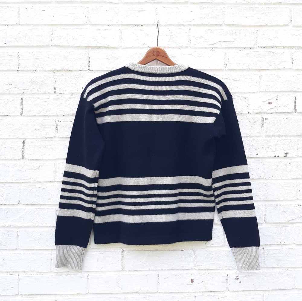 Frame Cashmere Bone & Noir Structure Stripe - image 3